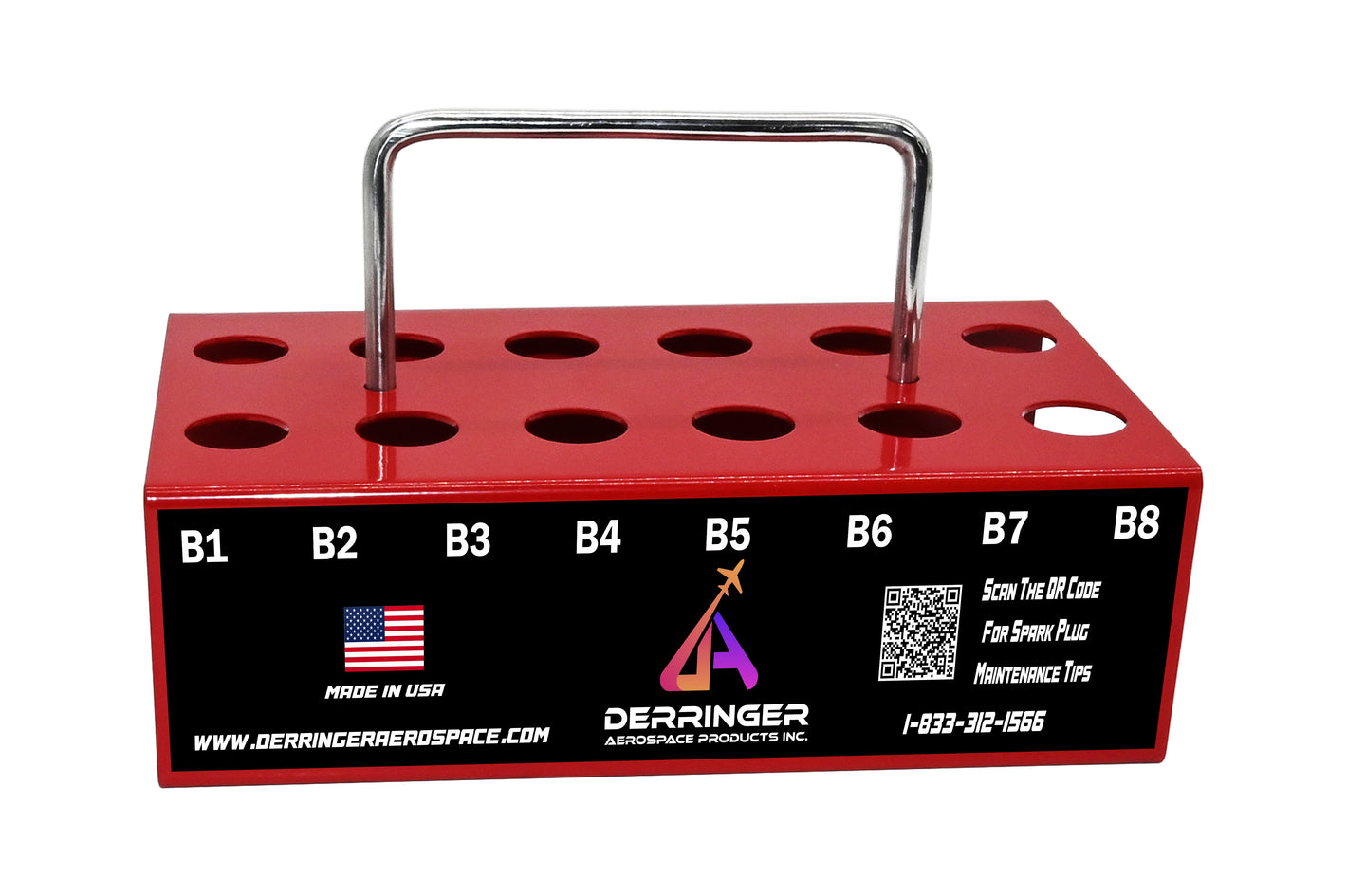 16-Hole Spark Plug Tray – Designed for 8-Cylinder Engines